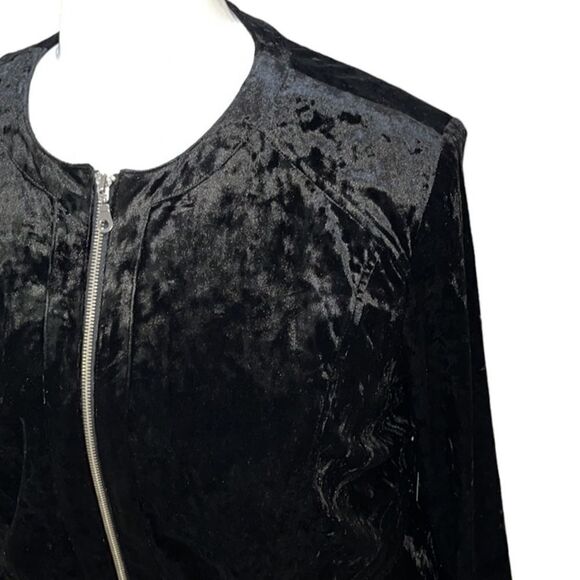 INC Crushed Velvet Peplum Jacket - Picture 4 of 14